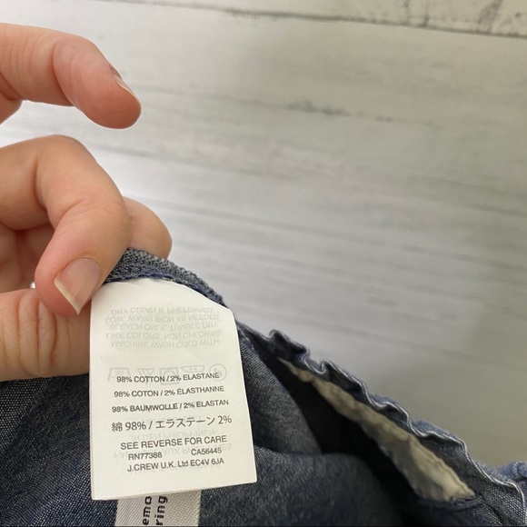 J crew cropped ruffle edge denim pants - Picture 5 of 7